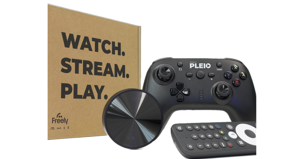 Pleio Remote PLEIO vs Fire TV Stick 4K Max vs Google TV Streamer vs Manhattan Aero ...